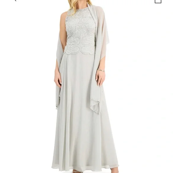 chinese dress ladies Amazon.com: J Kara Women's Scoop Neck 3/4 Sleeves Long Dress,  Slate/MERC/Coal/Silver, 6 : Clothing, Shoes & Jewelry main image 1